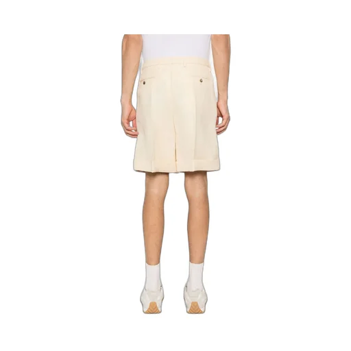 Valentino Pleat Detailed Textured Shorts