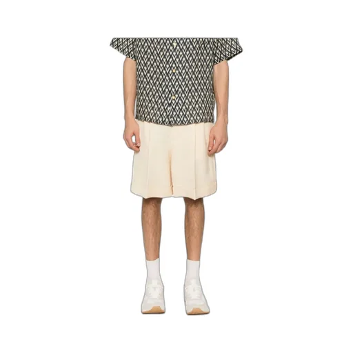 Valentino Pleat Detailed Textured Shorts