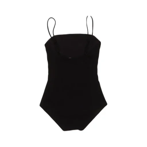 Jil Sander Logo-Embroidered Square Neck Swimsuit