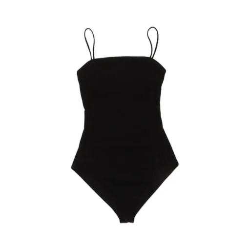 Jil Sander Logo-Embroidered Square Neck Swimsuit