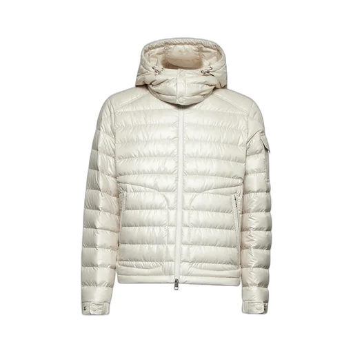 Moncler Lauros Logo Patch Zip-Up Hooded Jacket