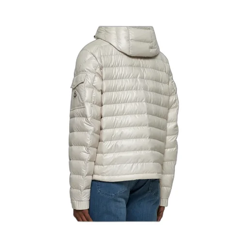 Moncler Lauros Logo Patch Zip-Up Hooded Jacket