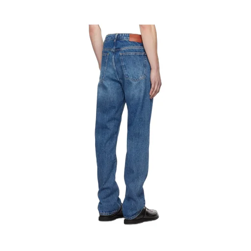 Studio Nicholson Riso Logo Patch Straight Leg Jeans