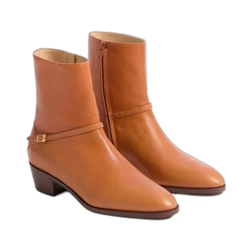 Valentino Pat Almond Toe Ankle Boots