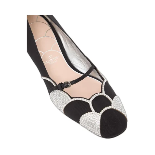 Valentino Bowow Embellished Almond Toe Pumps