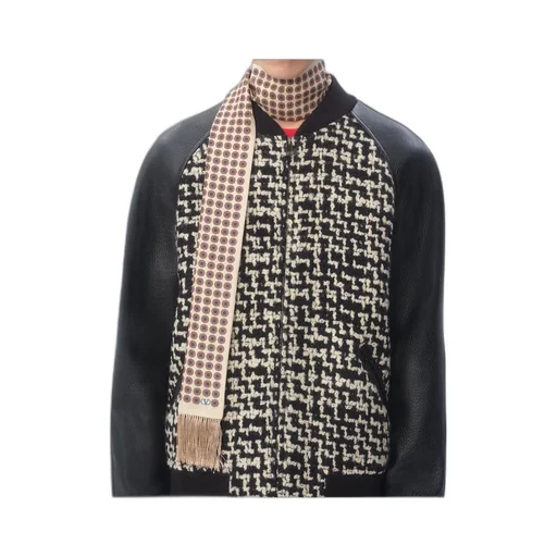 Valentino Garavani Patterned Fringe Detailed Scarf