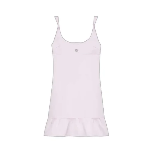 Dress In Satin With Twisted Straps And 4G Detail