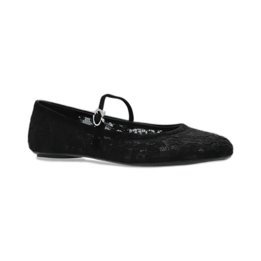 Gianvito Rossi Lace Round Toe Ballerinas