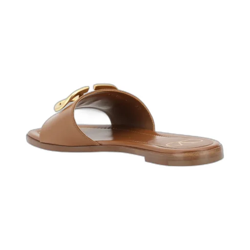 Valentino Vlogo Signature Open Toe Slip-On Sandals
