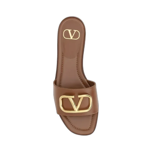 Valentino Vlogo Signature Open Toe Slip-On Sandals