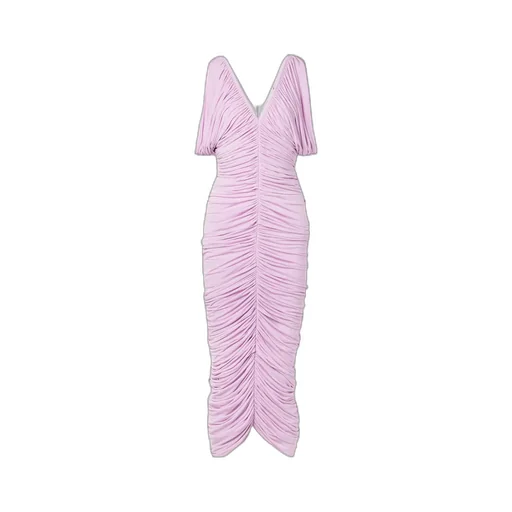 Magda Butrym Ruched V Neck Midi Dress