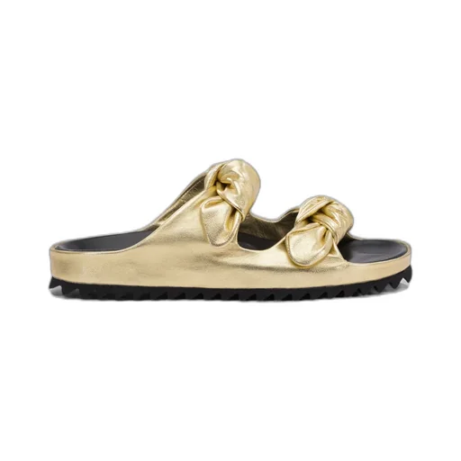 Knotted Double-Strap Sandals
