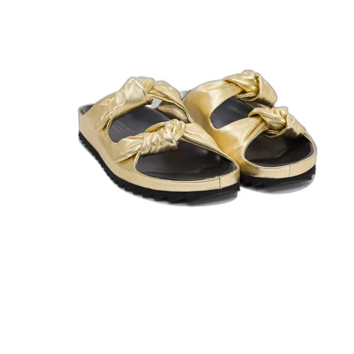 Knotted Double-Strap Sandals