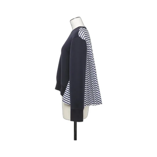 Pleated Back-Panel Sweatshirt