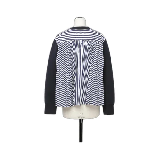 Pleated Back-Panel Sweatshirt