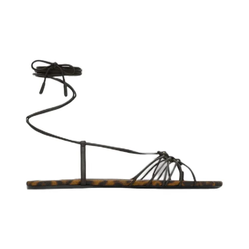 Saint Laurent Babylone Logo Plaque Sandals