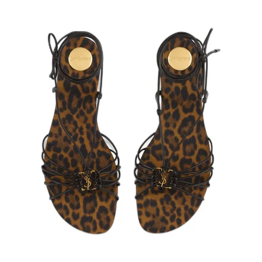 Saint Laurent Babylone Logo Plaque Sandals