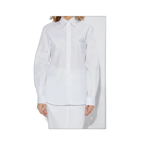 Moschino Logo Embroidered Button-Up Shirt