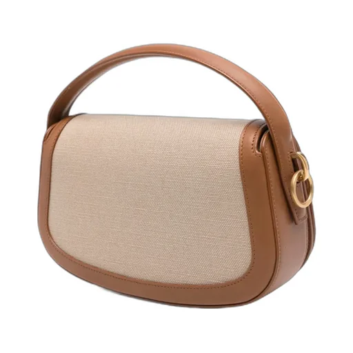 Saint Laurent Logo Plaque Foldover Top Tote Bag
