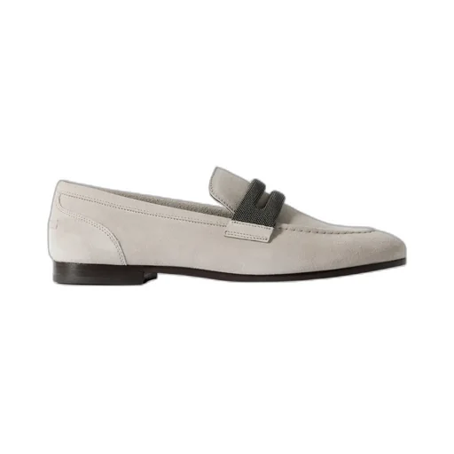 Brunello Cucinelli Bead-Embellished Loafers
