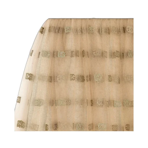 Dolce & Gabbana Kids Logo Printed Tulle Skirt