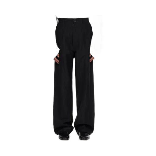 Pinstripe-Pattern Trousers
