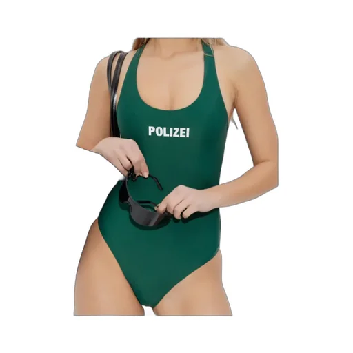 Text-Print Swimsuit