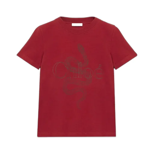 Chloé Snake Printed Crewneck T-Shirt