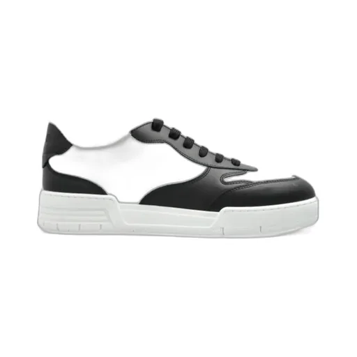 Moschino Logo Embossed Lace-Up Sneakers
