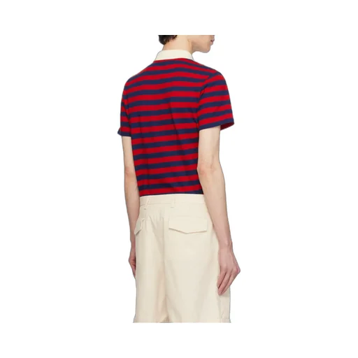 Valentino Striped Button Detailed Polo Shirt