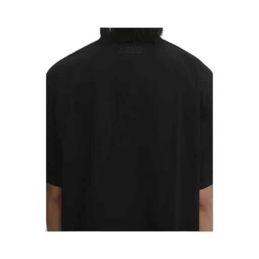 Open-Necked Black Shirt