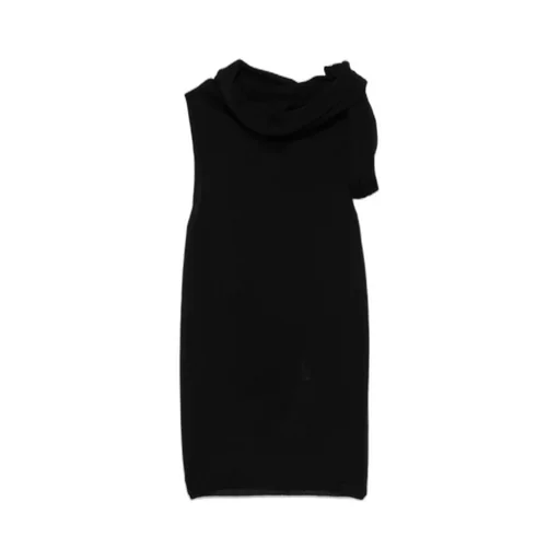 Rick Owens Asymmetric Neck Twist-Detail Vest
