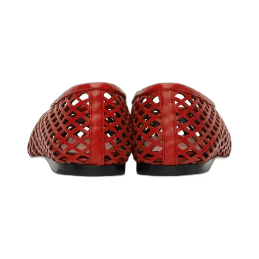 Tee Perforated Ballerina Flats