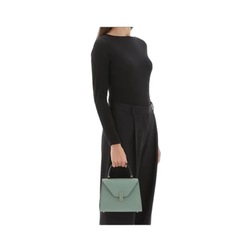 Valextra Iside Foldover Mini Top Handle Bag