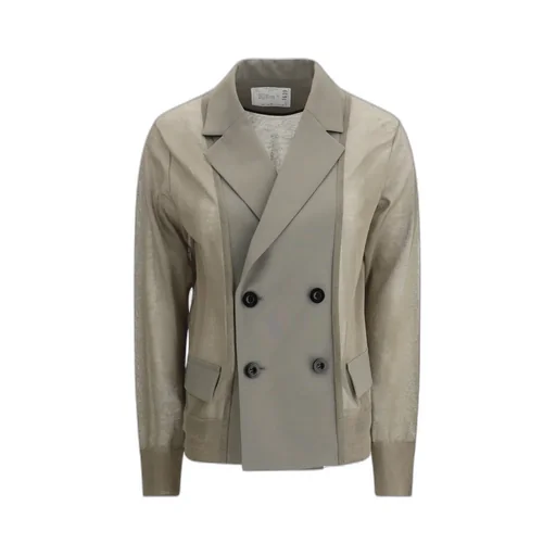 Sacai Double-Breasted Panelled Jacket