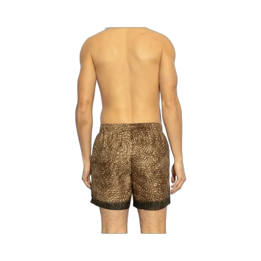 Dries Van Noten Pattern-Printed Drawstring Swim Shorts