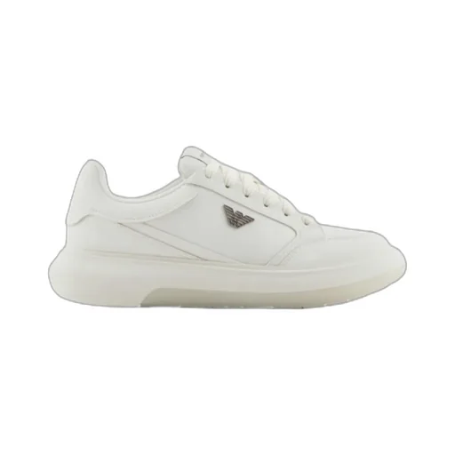 Emporio Armani Round Toe Lace-Up Sneakers