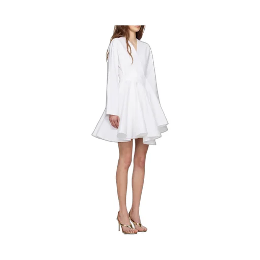 AlaÏA Asymmetrical V-Neck Short Dress