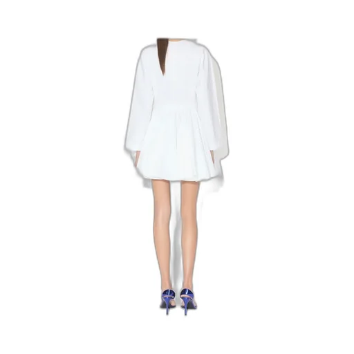AlaÏA Asymmetrical V-Neck Short Dress
