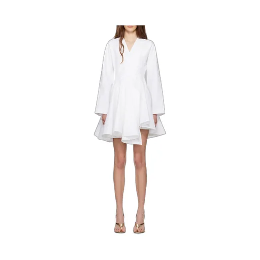 AlaÏA Asymmetrical V-Neck Short Dress