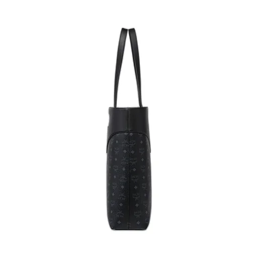 Mcm Logo Printed Shopper Bag