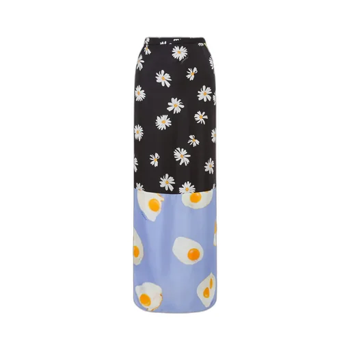 Moschino Long Twill Patchwork Skirt