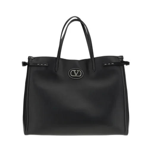 Valentino Antibes Vlogo Plaque Medium Tote Bag