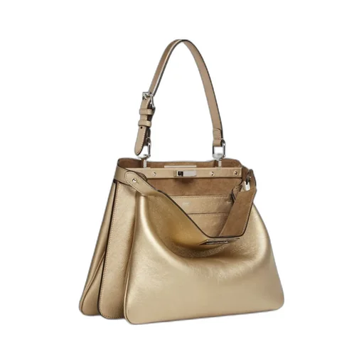 Champagne-Coloured Leather Bag