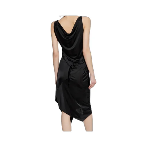 Dsquared2 Cowl-Neck Asymmetric Hem Midi Dress