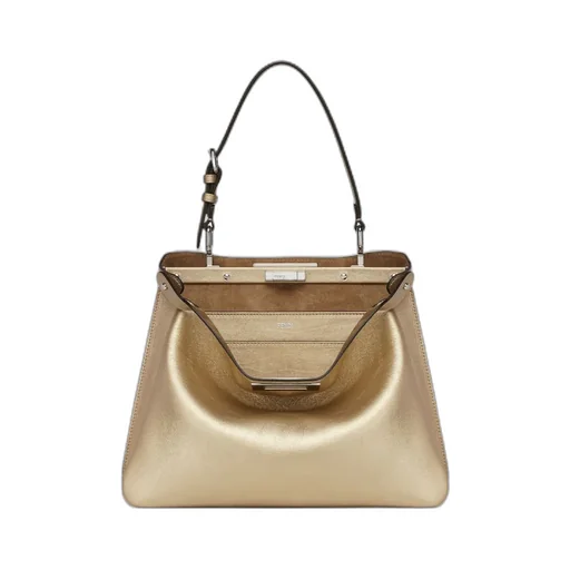 Champagne-Coloured Leather Bag