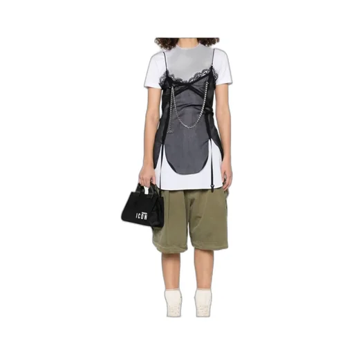 Dsquared2 Pierced Apron Layered Effect Mini Dress