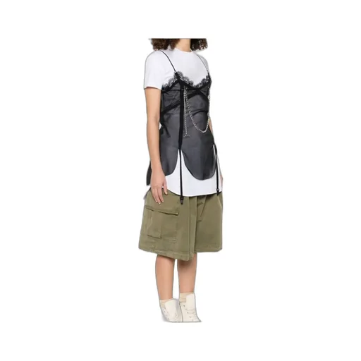 Dsquared2 Pierced Apron Layered Effect Mini Dress