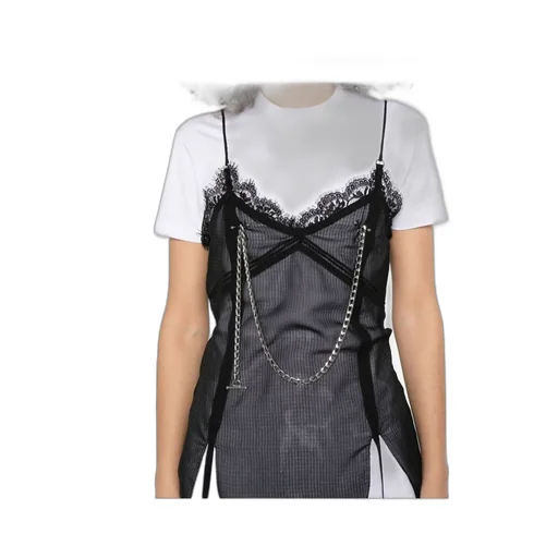 Dsquared2 Pierced Apron Layered Effect Mini Dress