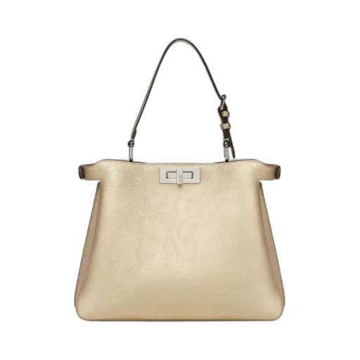 Champagne-Coloured Leather Bag